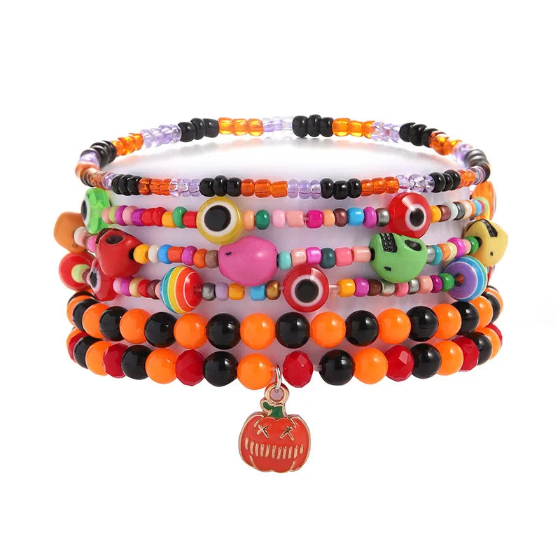 Cute Halloween Pattern Soft Clay Wholesale Bracelets