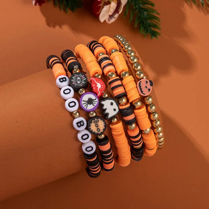 Cute Halloween Pattern Soft Clay Wholesale Bracelets