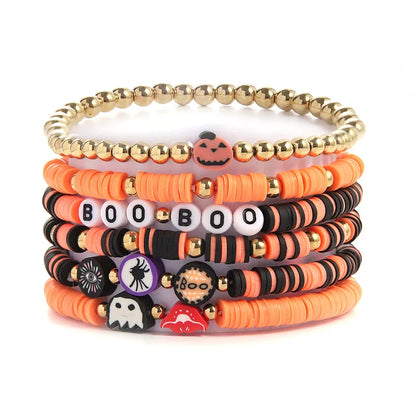 Cute Halloween Pattern Soft Clay Wholesale Bracelets