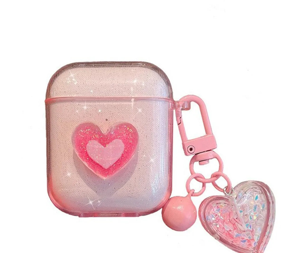 Cute Heart Shape Bluetooth Earbuds Case