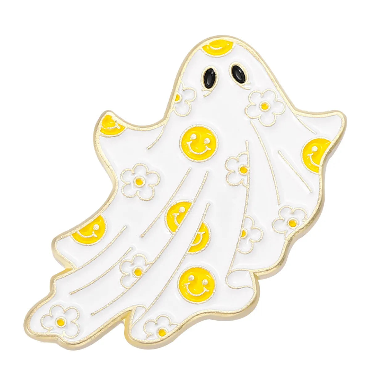 Cute Heart Shape Flower Ghost Alloy Plating Unisex Brooches