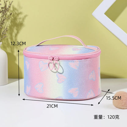 Cute Heart Shape Glitter Square Makeup Bags