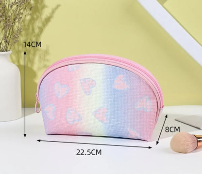 Cute Heart Shape Glitter Square Makeup Bags