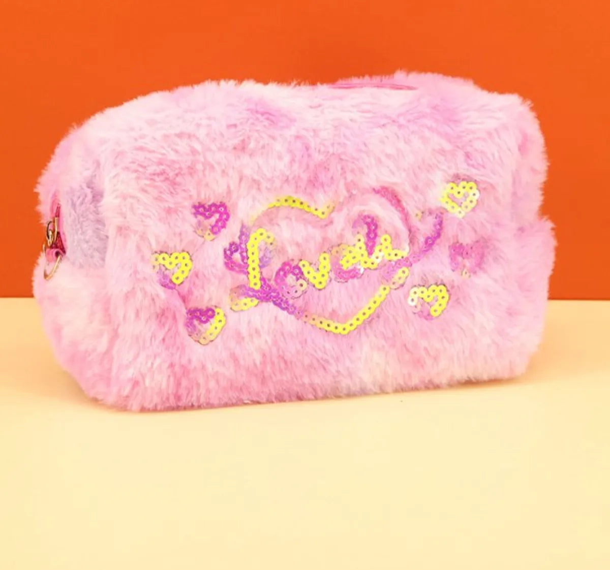 Cute Heart Shape Polyester Square Makeup Bags