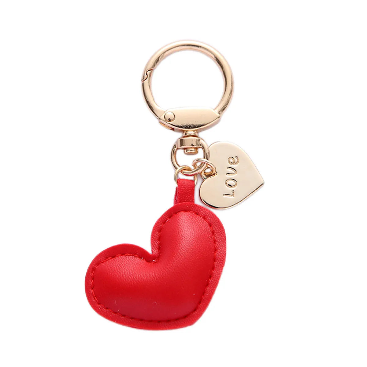 Cute Heart Shape Pu Leather Valentine'S Day Unisex Bag Pendant Keychain