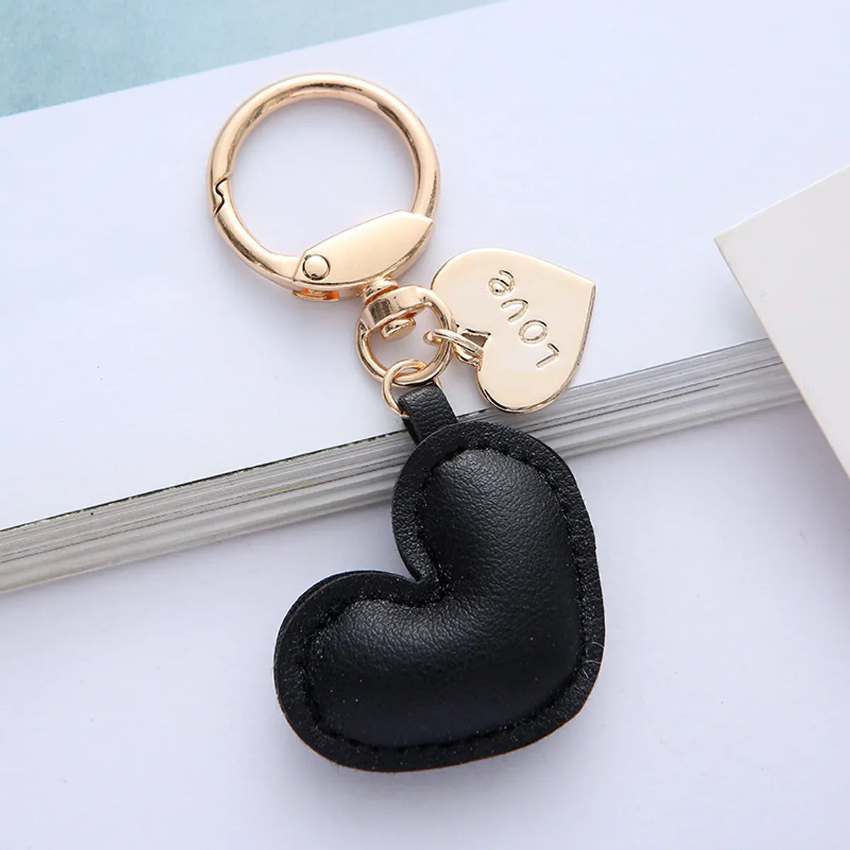 Cute Heart Shape Pu Leather Valentine'S Day Unisex Bag Pendant Keychain