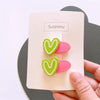 Cute Heart Shape Resin Hair Clip Hair Tie