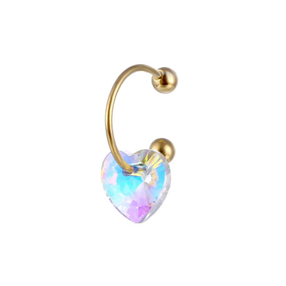 Cute Heart Shape Stainless Steel Nose Ring 1 Piece