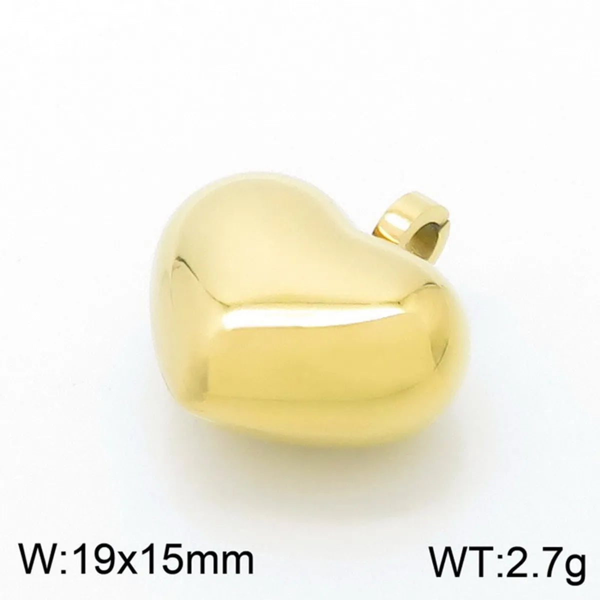 Cute Heart Shape Stainless Steel 18K Gold Plated Bangle In Bulk