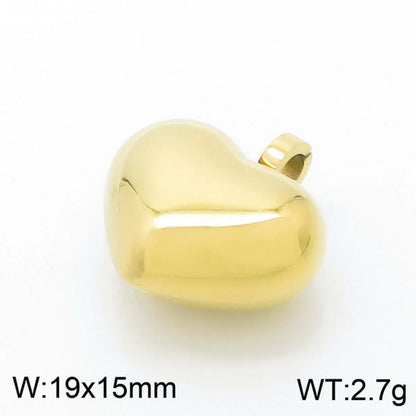 Cute Heart Shape Stainless Steel 18K Gold Plated Bangle In Bulk