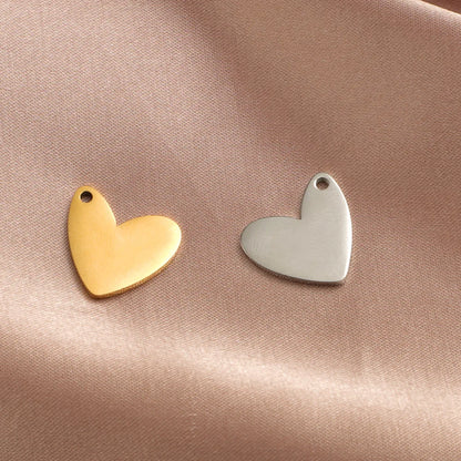 1 Piece Stainless Steel None 18K Gold Plated Heart Shape