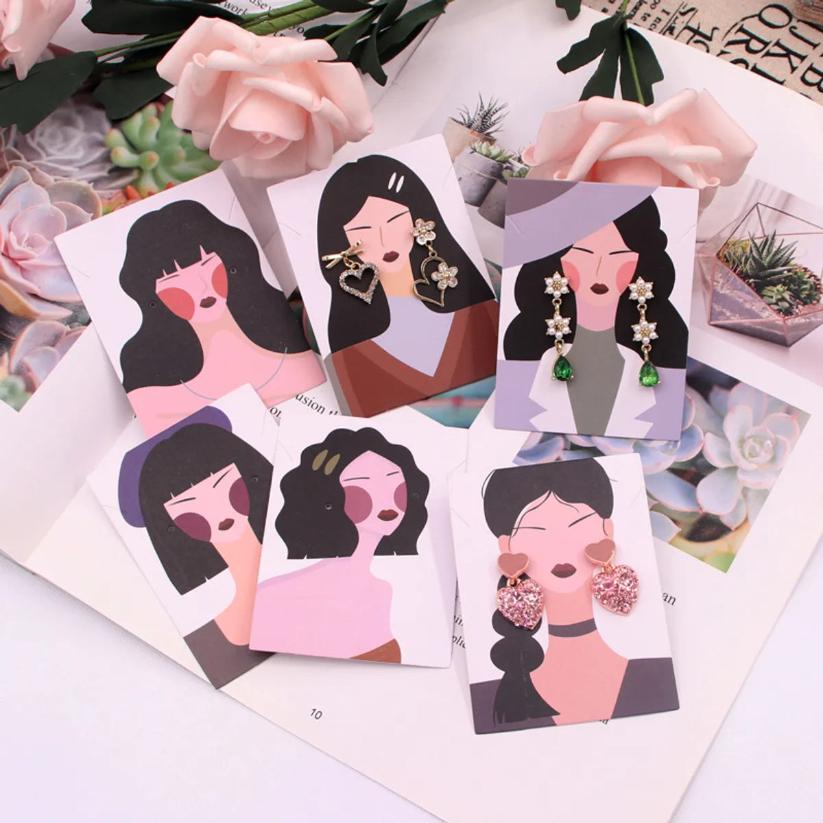 Cute Human Cartoon Paper Jewelry Packaging Cardboard