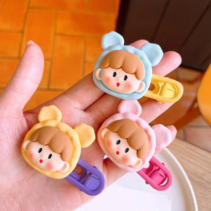 Cute Human Face Plastic Hair Clip