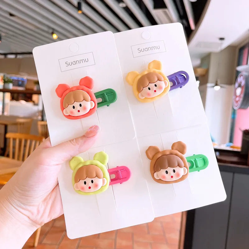 Cute Human Face Plastic Hair Clip