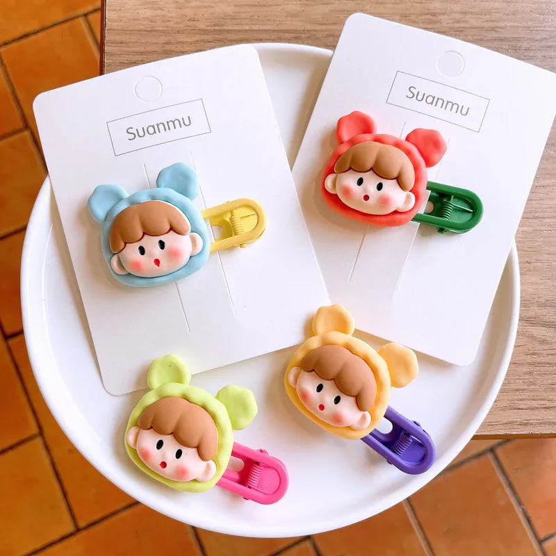 Cute Human Face Plastic Hair Clip