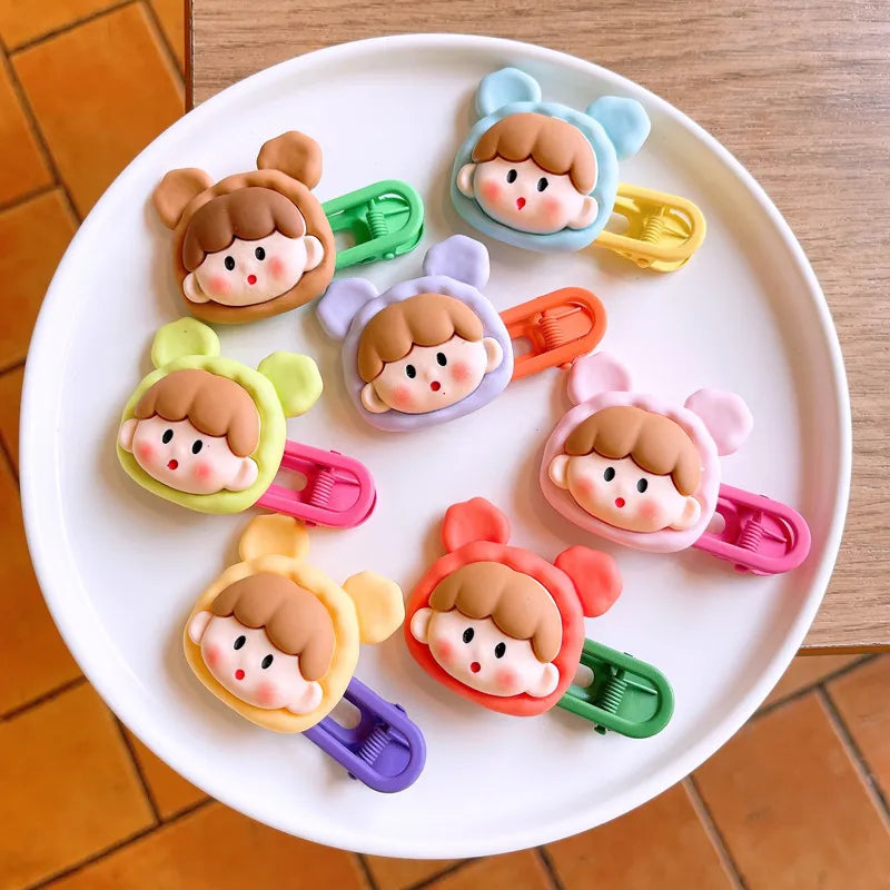 Cute Human Face Plastic Hair Clip