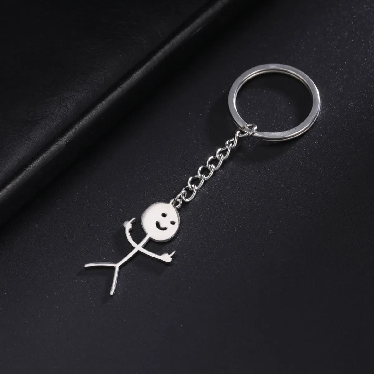 Cute Human Stainless Steel Unisex Bag Pendant Keychain