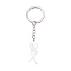 Cute Human Stainless Steel Unisex Bag Pendant Keychain