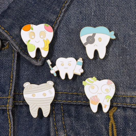 Cute Ice Cream Fruit Teeth Alloy Plating Unisex Brooches