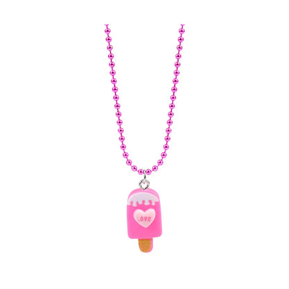 Cute Ice Cream Letter Plastic Resin Girl'S Rings Necklace