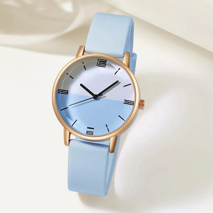 Cute Japanese Style Sweet Color Block Buckle Quartz Women'S Watches