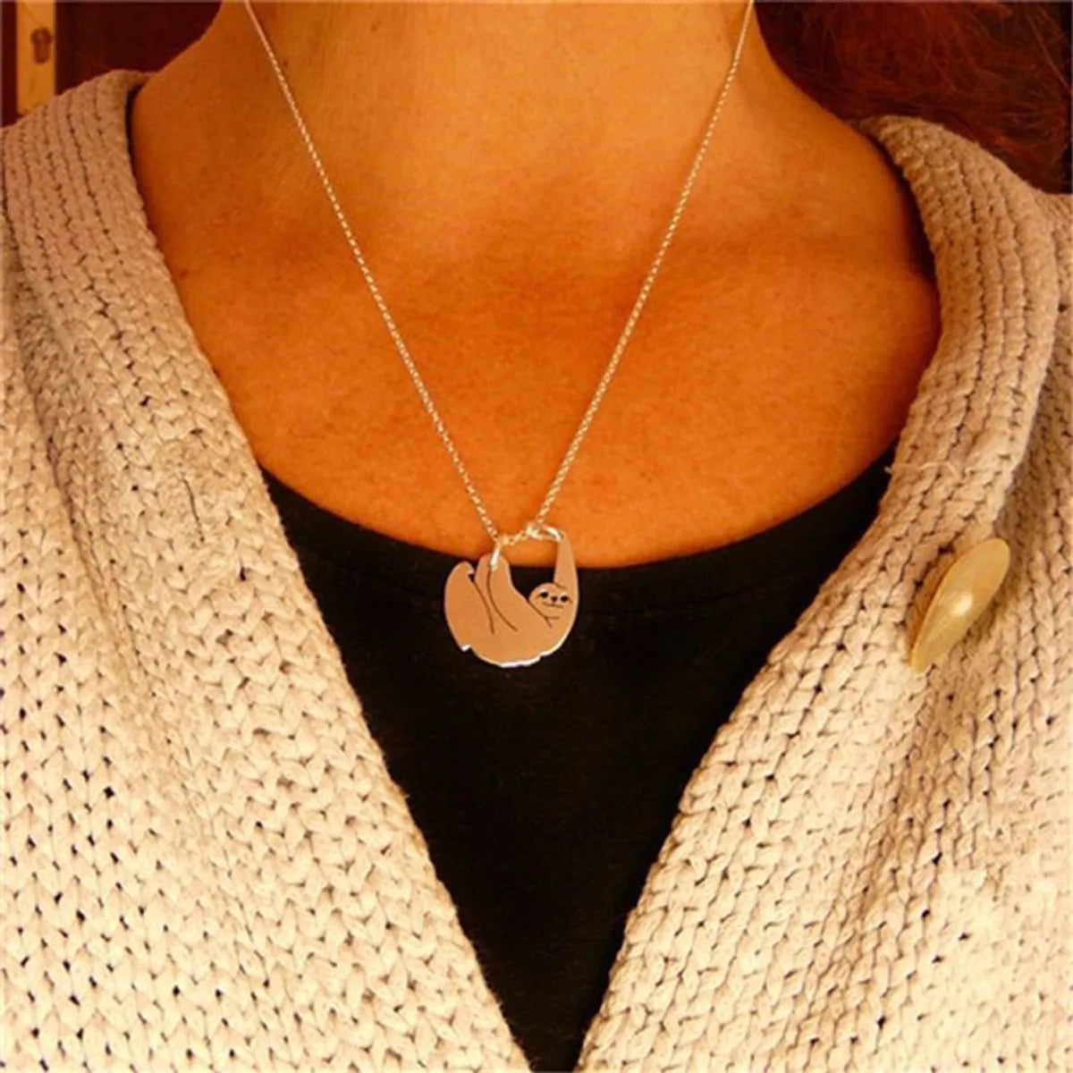 Cute Kise Alloy Asymmetrical Plating Women's Pendant Necklace