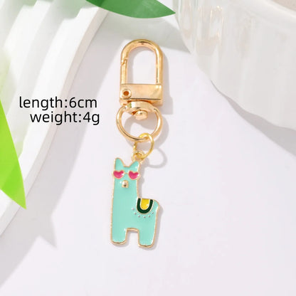 Cute Korean Style Alpaca Alloy Asymmetrical Bag Pendant Keychain