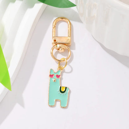 Cute Korean Style Alpaca Alloy Asymmetrical Bag Pendant Keychain