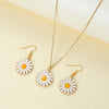 Cute Lady Chrysanthemum Alloy Resin Women'S Earrings Necklace