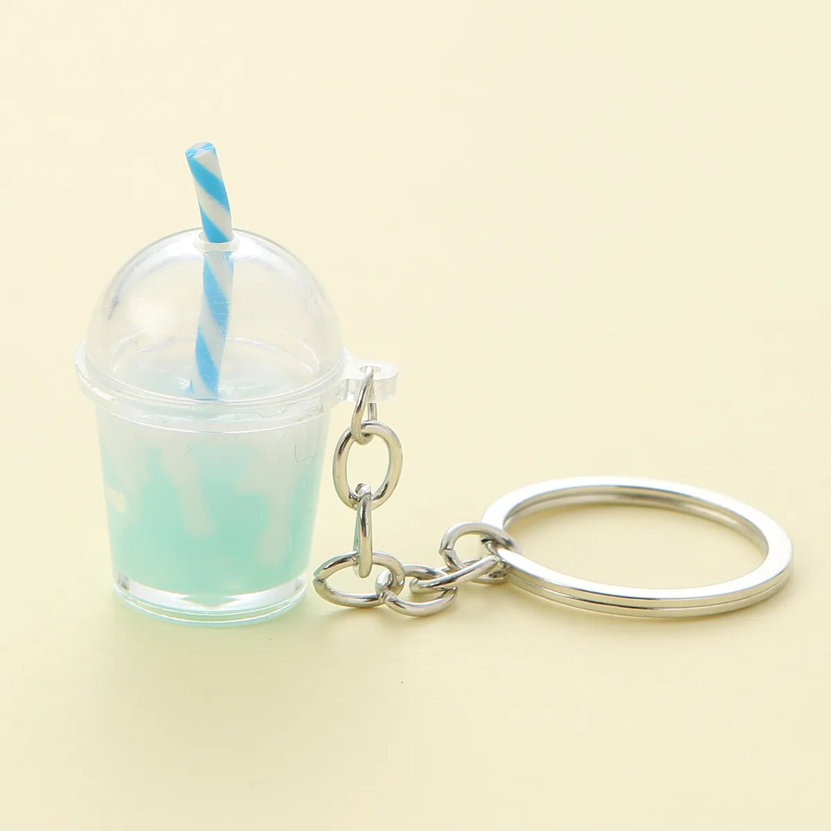 Cute Lady Cup Alloy Plastic Bag Pendant Keychain