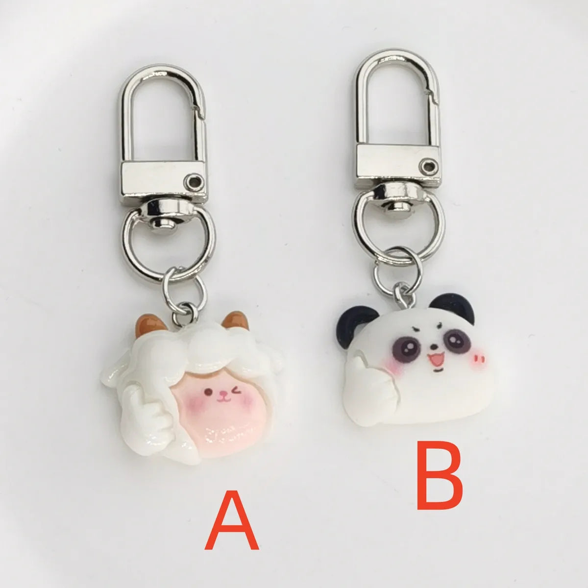 Cute Lady Sweet Panda Sheep Alloy Bag Pendant Keychain