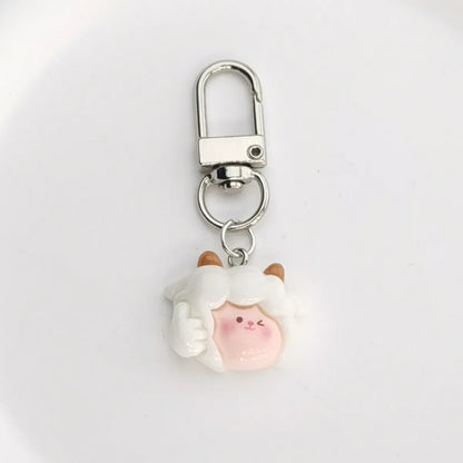 Cute Lady Sweet Panda Sheep Alloy Bag Pendant Keychain