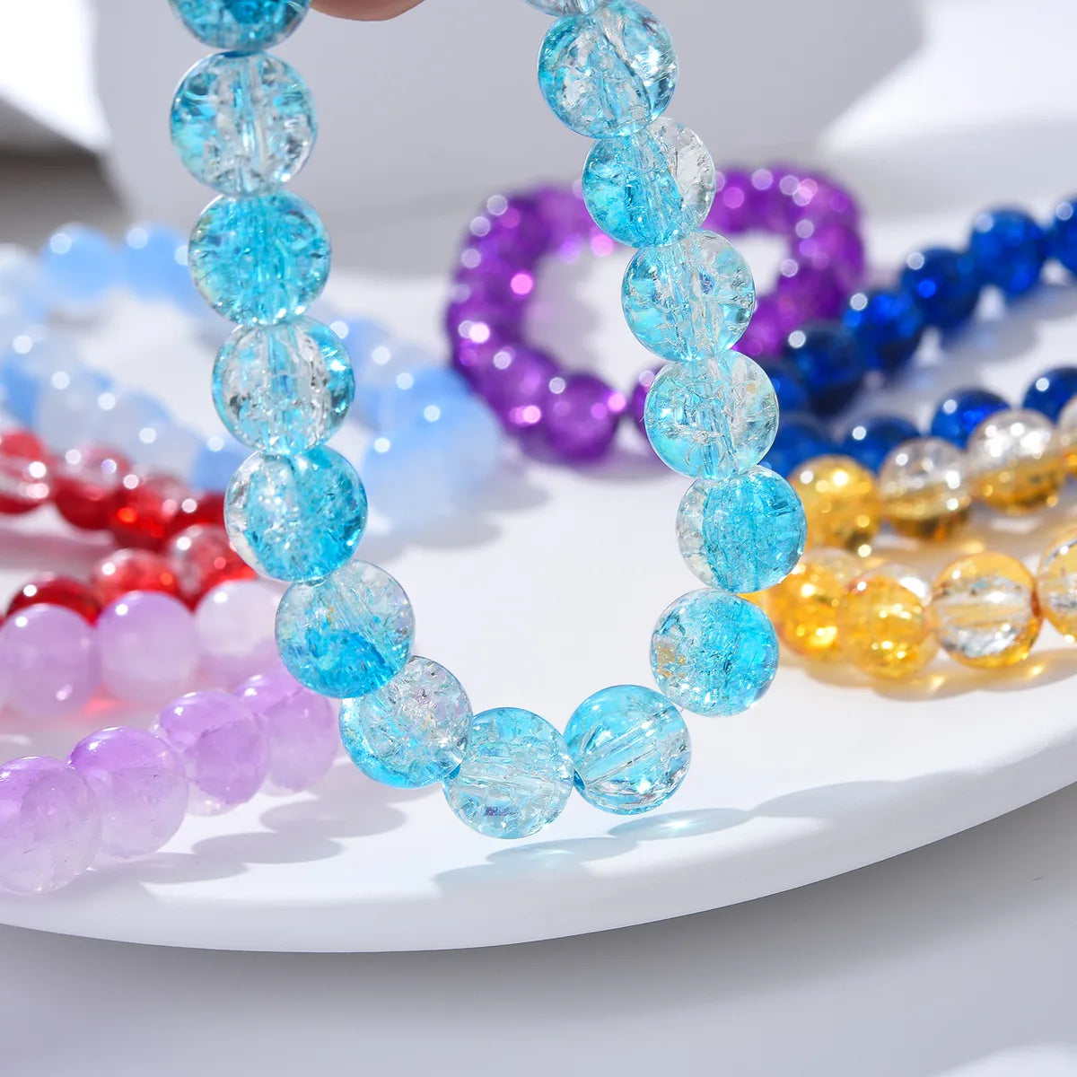 Cute Lady Sweet Round Glass Wholesale Bracelets