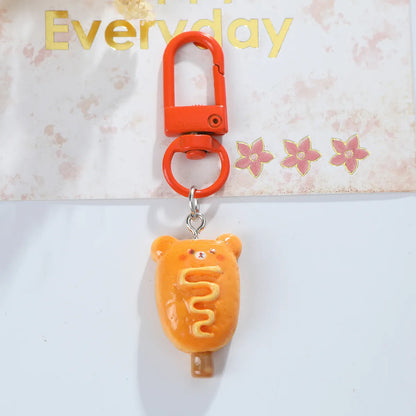 Cute Lady Wedding Animal Resin Asymmetrical Resin Keychain