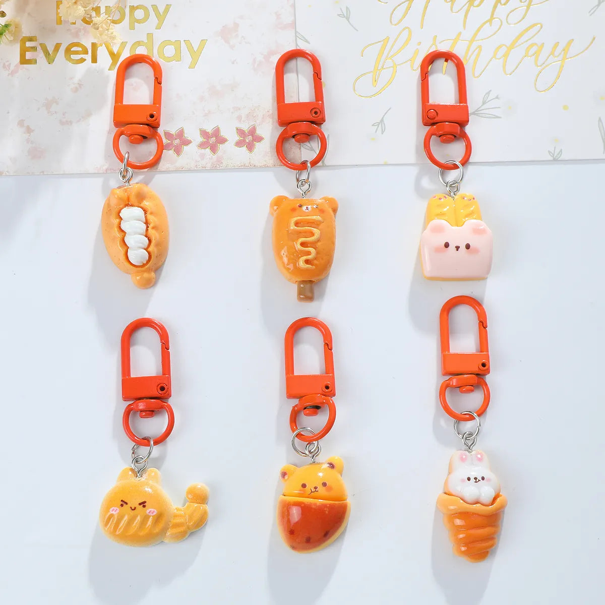 Cute Lady Wedding Animal Resin Asymmetrical Resin Keychain