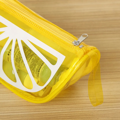 Cute Lemon Pvc Dumpling Shape Makeup Bags