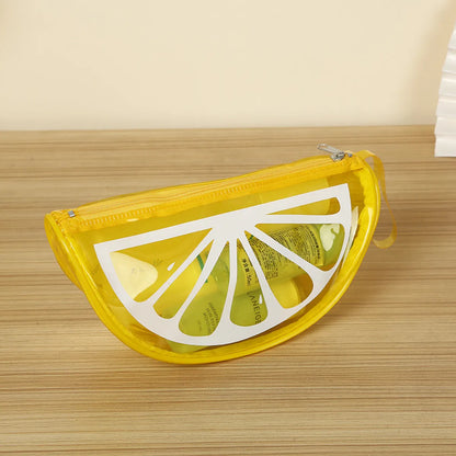 Cute Lemon Pvc Dumpling Shape Makeup Bags