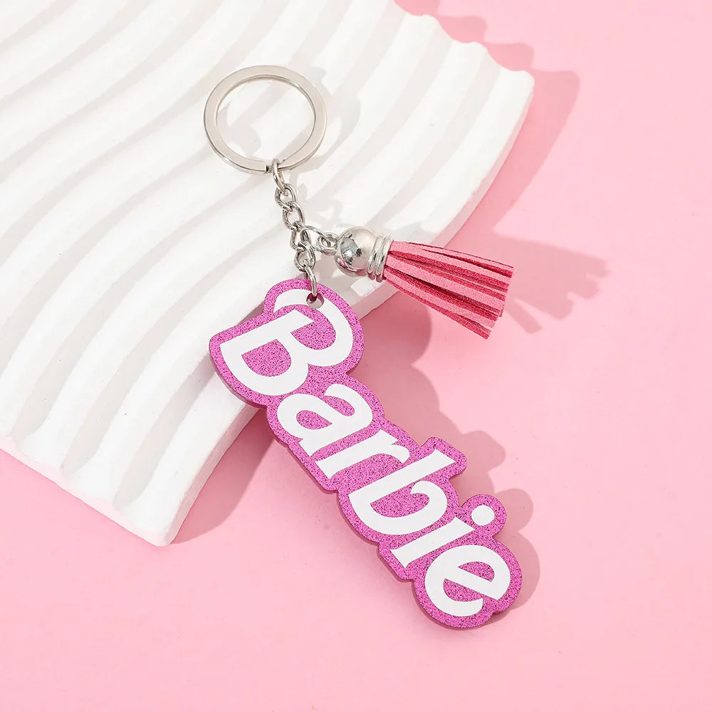 Cute Letter  Arylic Women'S Bag Pendant Keychain