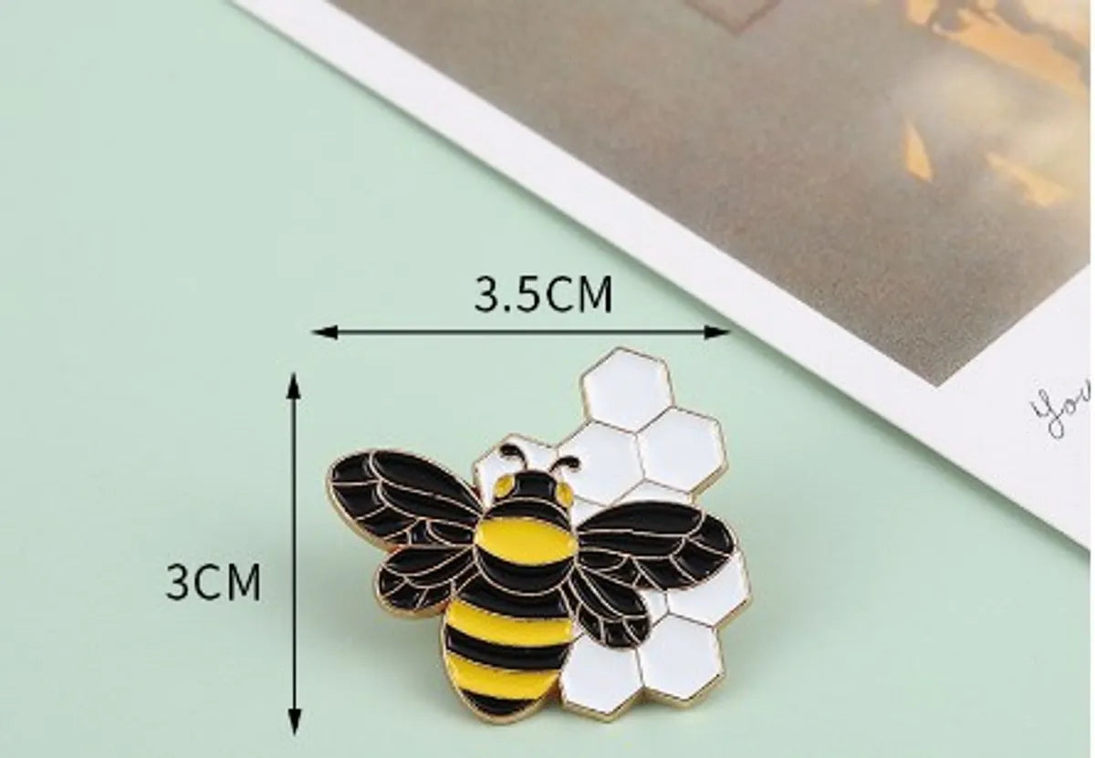 Cute Letter Bee Alloy Enamel Unisex Brooches