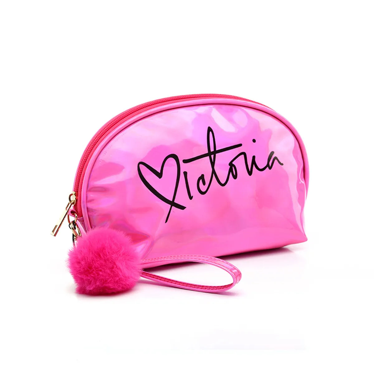 Cute Letter Heart Shape Pu Leather Shell Makeup Bags