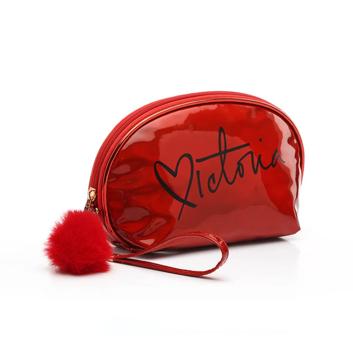 Cute Letter Heart Shape Pu Leather Shell Makeup Bags