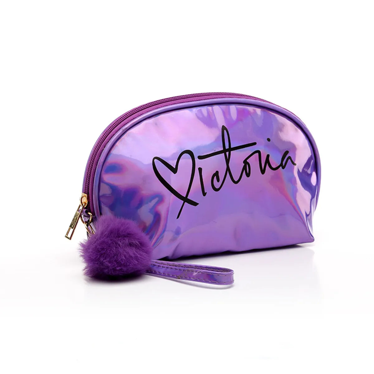 Cute Letter Heart Shape Pu Leather Shell Makeup Bags