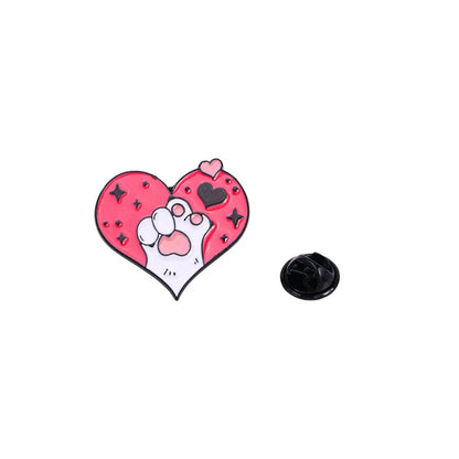 Cute Letter Paw Print Alloy Enamel Stoving Varnish Kid'S Brooches