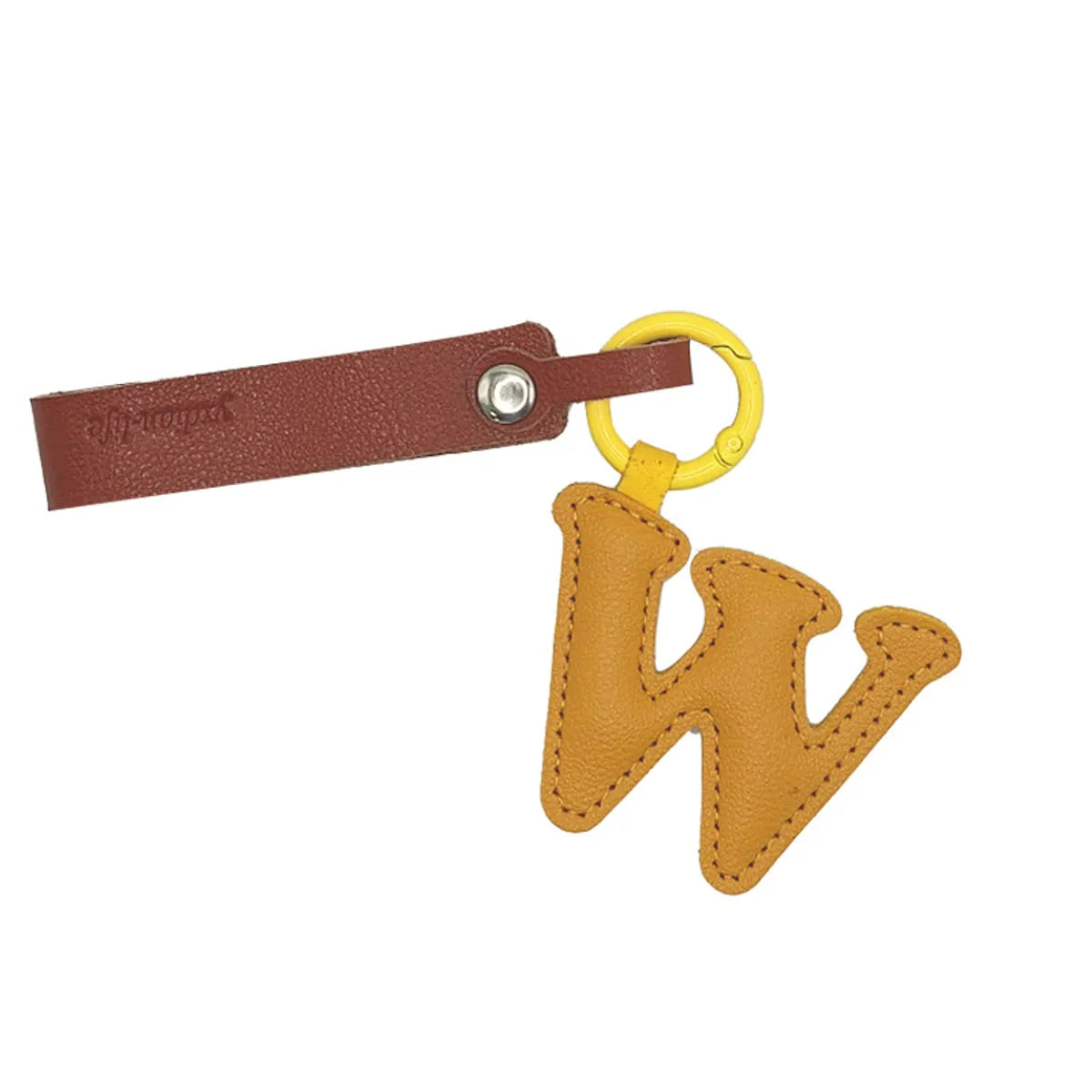 Cute Letter Pu Leather Women'S Keychain