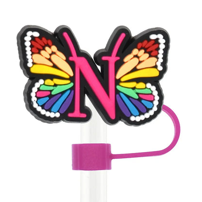 Cute Letter Pvc Straw Decorative Cap 1 Piece