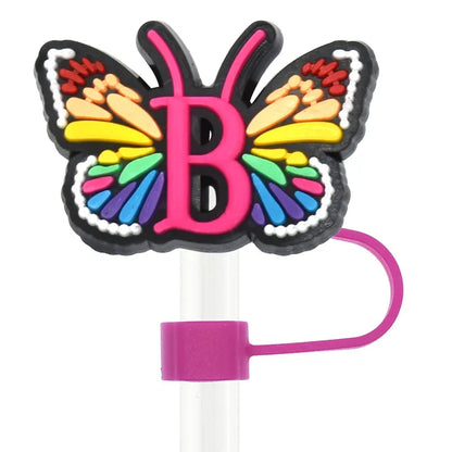 Cute Letter Pvc Straw Decorative Cap 1 Piece