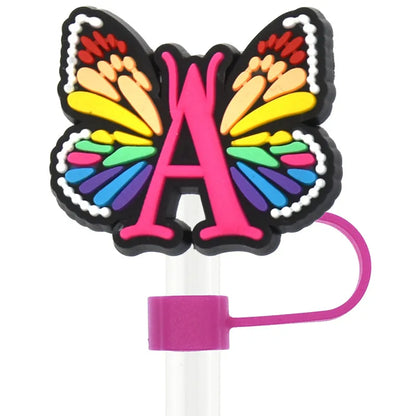 Cute Letter Pvc Straw Decorative Cap 1 Piece