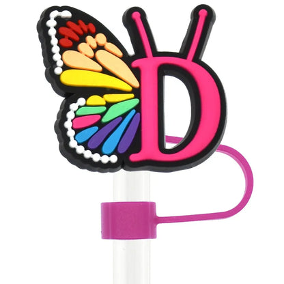 Cute Letter Pvc Straw Decorative Cap 1 Piece