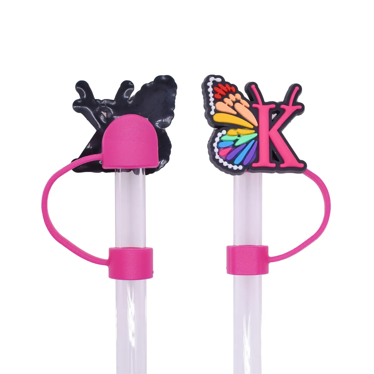 Cute Letter Pvc Straw Decorative Cap 1 Piece