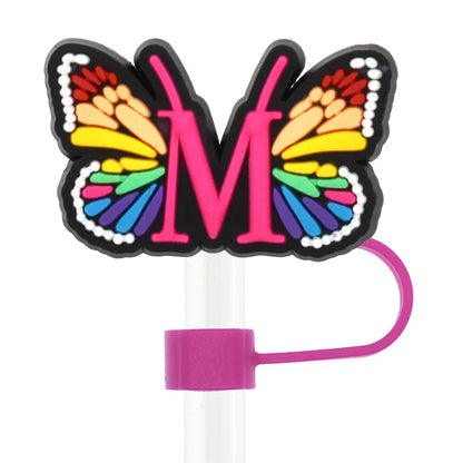 Cute Letter Pvc Straw Decorative Cap 1 Piece